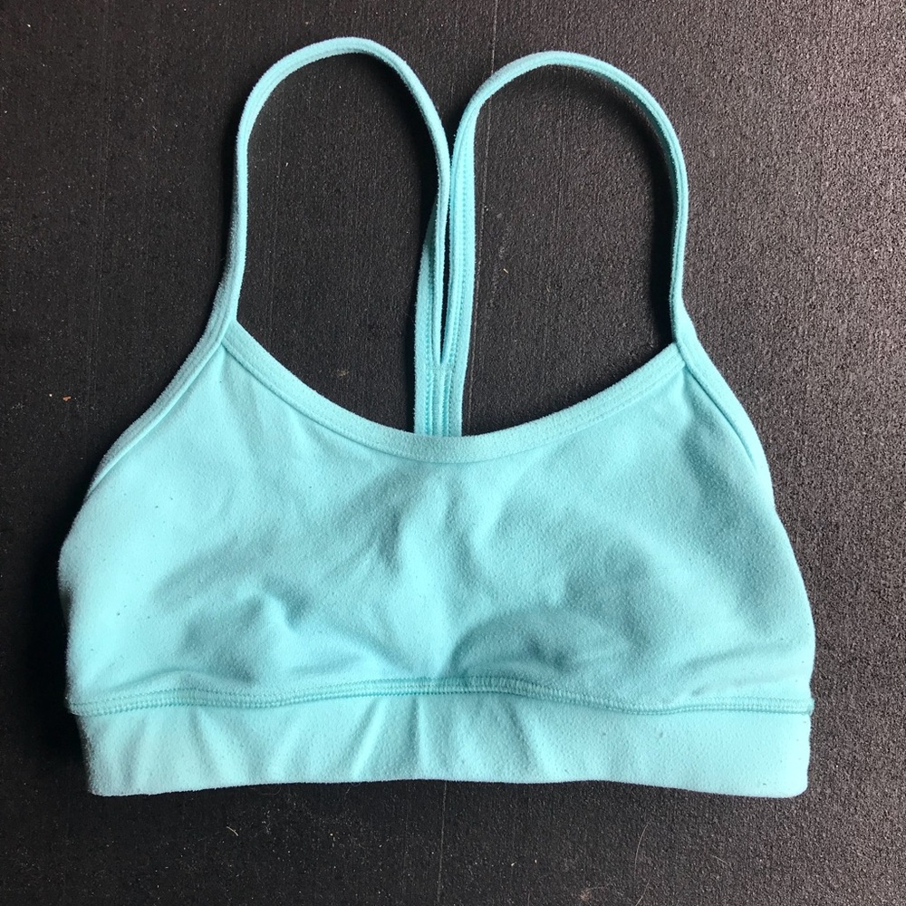Lululemon Turquoise Flow Y Sports Bra Size 2